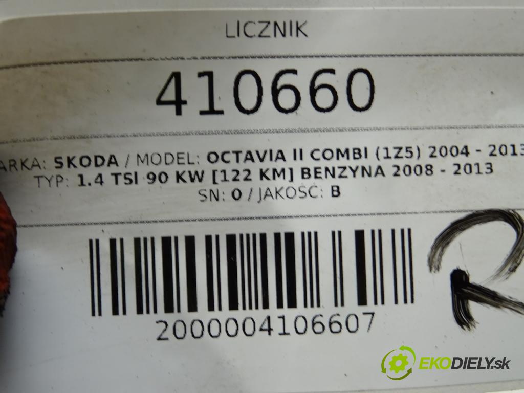 SKODA OCTAVIA II Combi (1Z5) 2004 - 2013    1.4 TSI 90 kW [122 KM] benzyna 2008 - 2013  Prístrojovka 1Z0920843F (Prístrojové dosky, displeje)