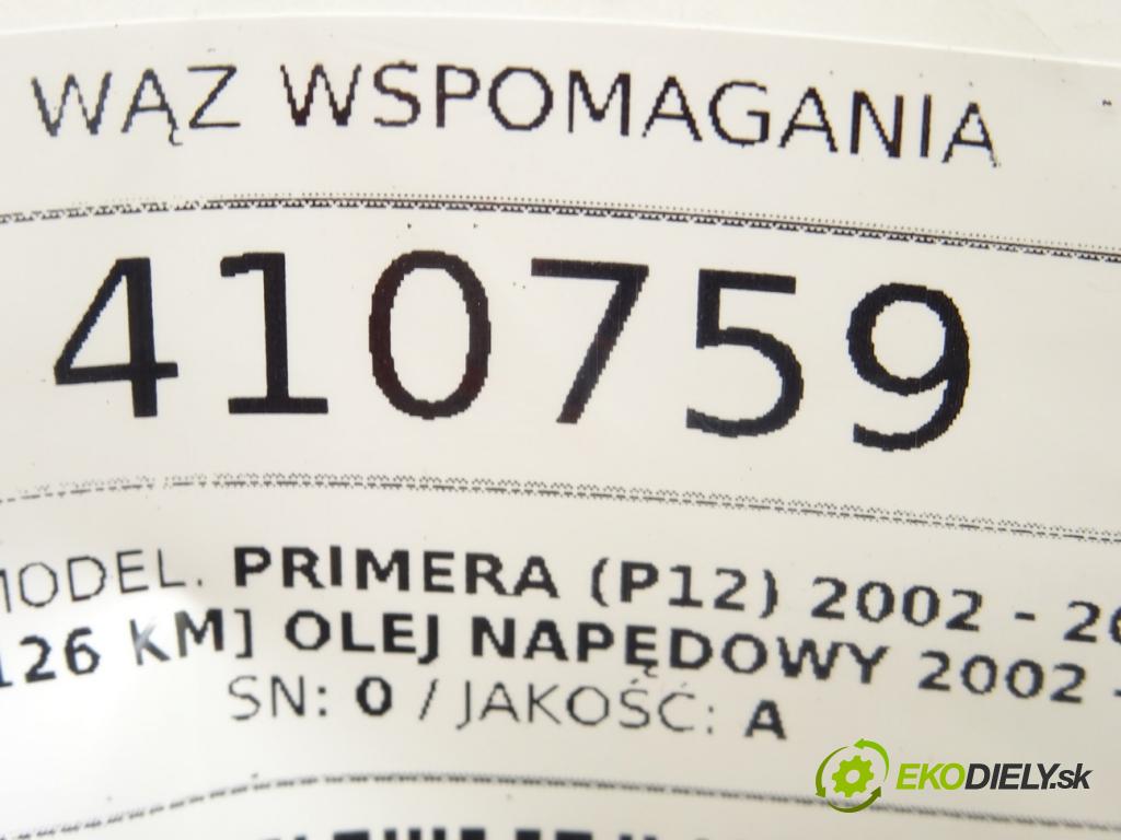 NISSAN PRIMERA (P12) 2002 - 2022    2.2 Di 93 kW [126 KM] olej napędowy 2002 - 2007  hadica servočerpadlo  (Rúrky, hadice servočerpadla)