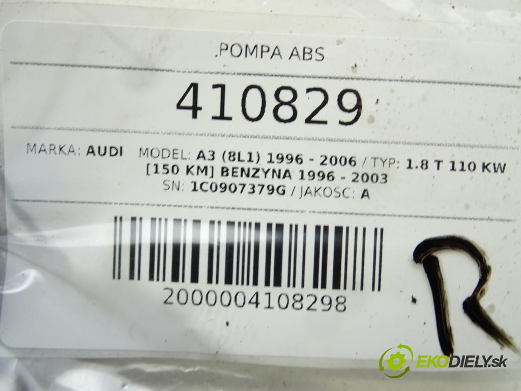 AUDI A3 (8L1) 1996 - 2006    1.8 T 110 kW [150 KM] benzyna 1996 - 2003  Pumpa ABS 1C0907379G (Pumpy ABS)