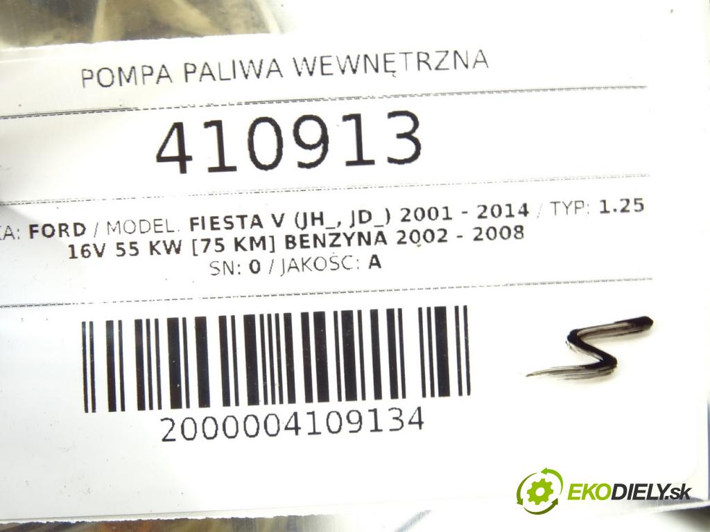 FORD FIESTA V (JH_, JD_) 2001 - 2014    1.25 16V 55 kW [75 KM] benzyna 2002 - 2008  Pumpa paliva vnútorná 2S619H307CE (Palivové pumpy, čerpadlá, plaváky)