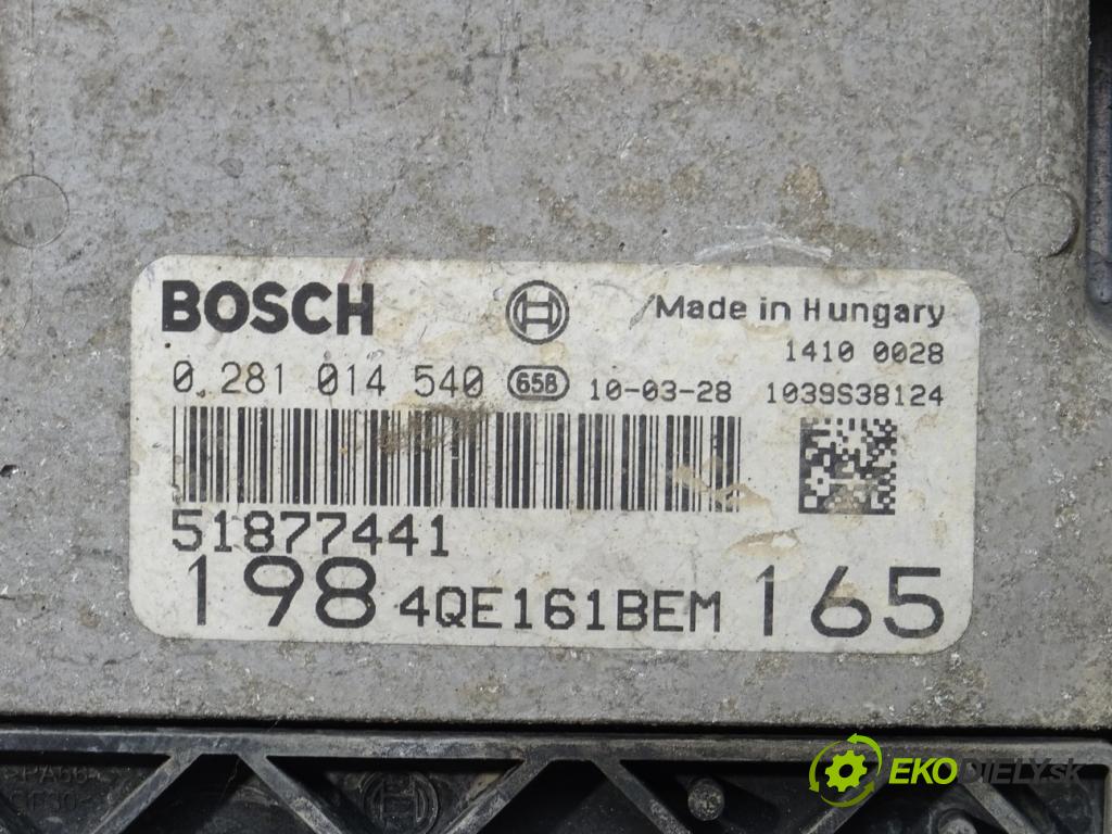 FIAT BRAVO II (198_) 2006 - 2022    2.0 D Multijet (198AXN1B) 121 kW [165 KM] olej nap  řídící jednotka motora 0281014540 (Řídící jednotky)
