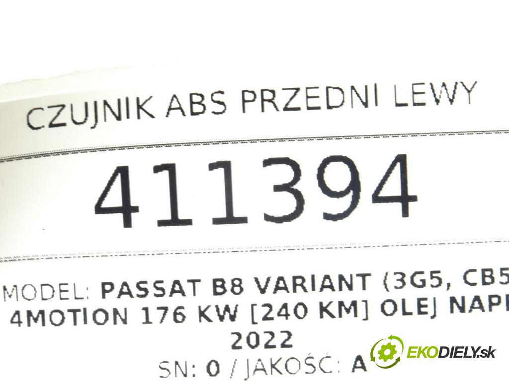VW PASSAT B8 Variant (3G5, CB5) 2014 - 2022    2.0 TDI 4motion 176 kW [240 KM] olej napędowy 2014  Snímač ABS predný ľavy 100711-52733 (Snímače ABS)
