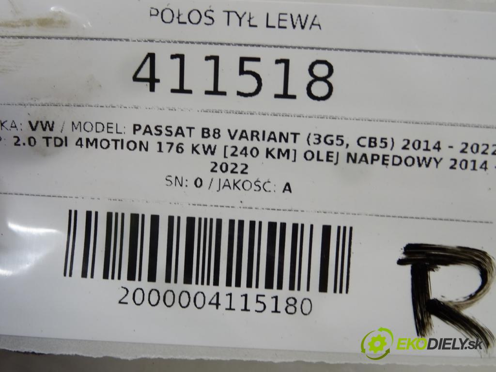 VW PASSAT B8 Variant (3G5, CB5) 2014 - 2022    2.0 TDI 4motion 176 kW [240 KM] olej napędowy 2014  Poloos zad ľavá strana 3Q0501203C