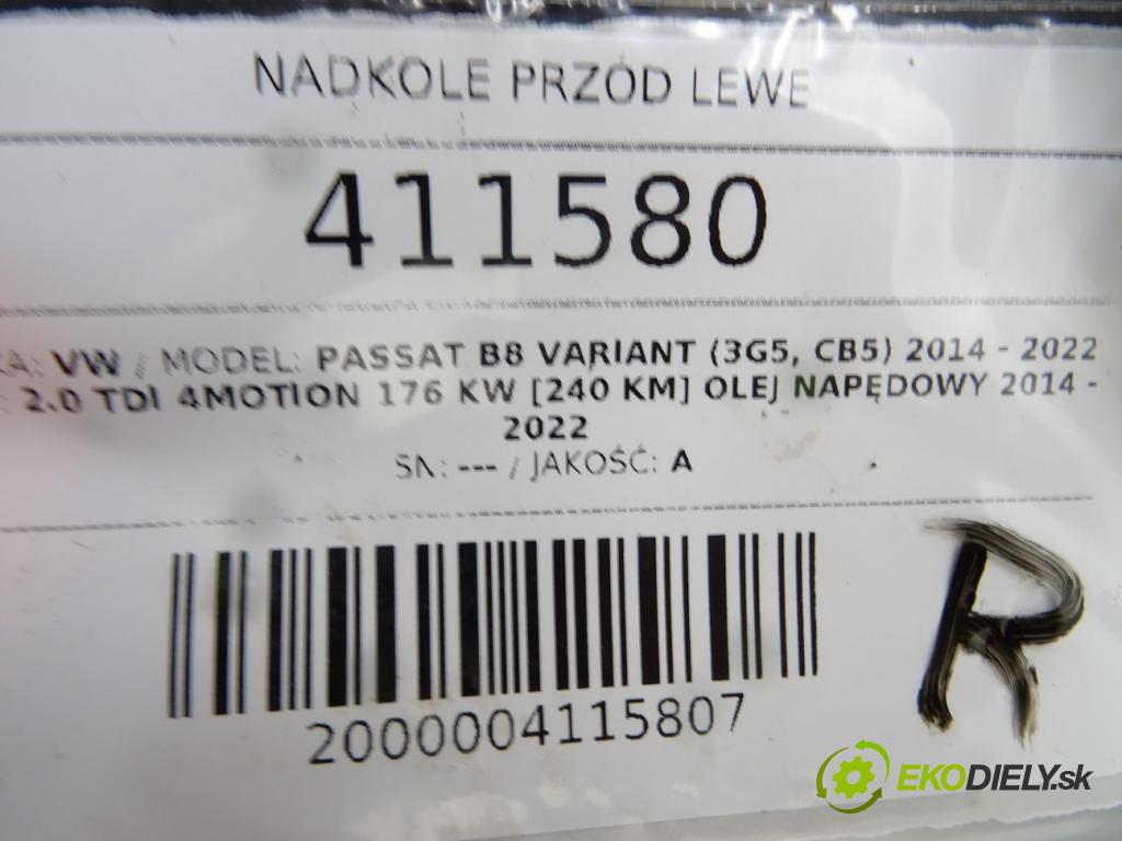 VW PASSAT B8 Variant (3G5, CB5) 2014 - 2022    2.0 TDI 4motion 176 kW [240 KM] olej napędowy 2014  podblatník přední část levé