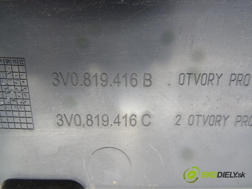 SKODA SUPERB III Kombi (3V5) 2015 - 2022    2.0 TDI 110 kW [150 KM] olej napędowy 2015 - 2022  torpédo plast pod čelní okno pravé 3V1819416