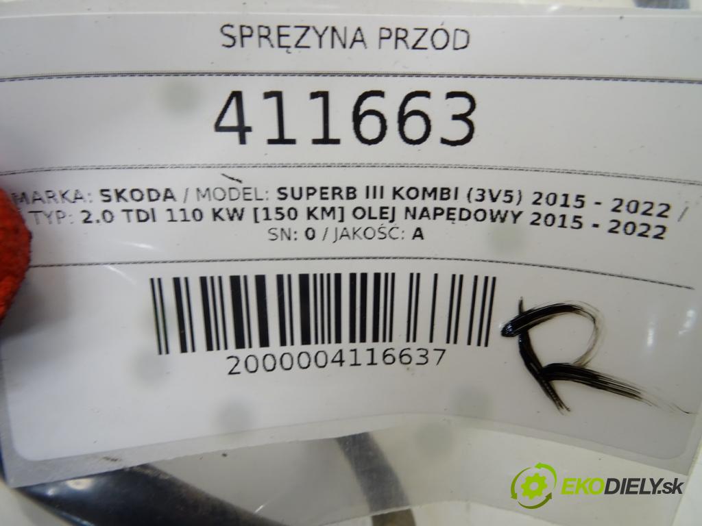 SKODA SUPERB III Kombi (3V5) 2015 - 2022    2.0 TDI 110 kW [150 KM] olej napędowy 2015 - 2022  Pružina predný  (Ostatné)
