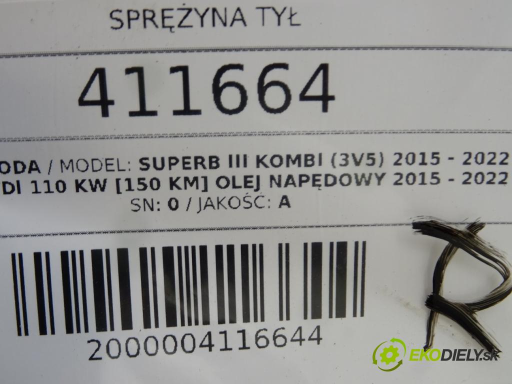 SKODA SUPERB III Kombi (3V5) 2015 - 2022    2.0 TDI 110 kW [150 KM] olej napędowy 2015 - 2022  Pružina zad 0 (Ostatné)