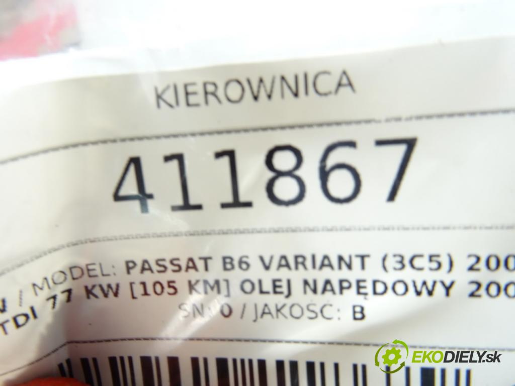 VW PASSAT B6 Variant (3C5) 2005 - 2011    1.6 TDI 77 kW [105 KM] olej napędowy 2009 - 2010  volant 3C8419091AQ (Volanty)