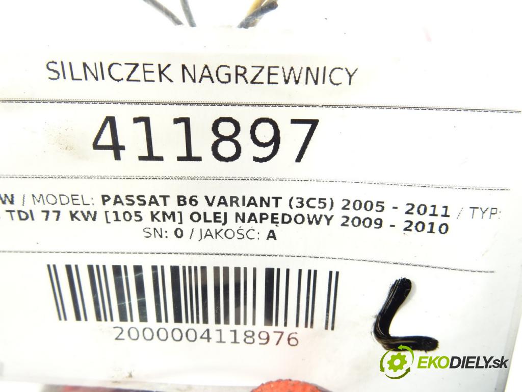 VW PASSAT B6 Variant (3C5) 2005 - 2011    1.6 TDI 77 kW [105 KM] olej napędowy 2009 - 2010  motorek topení 3C0907511A (Motorky topení)