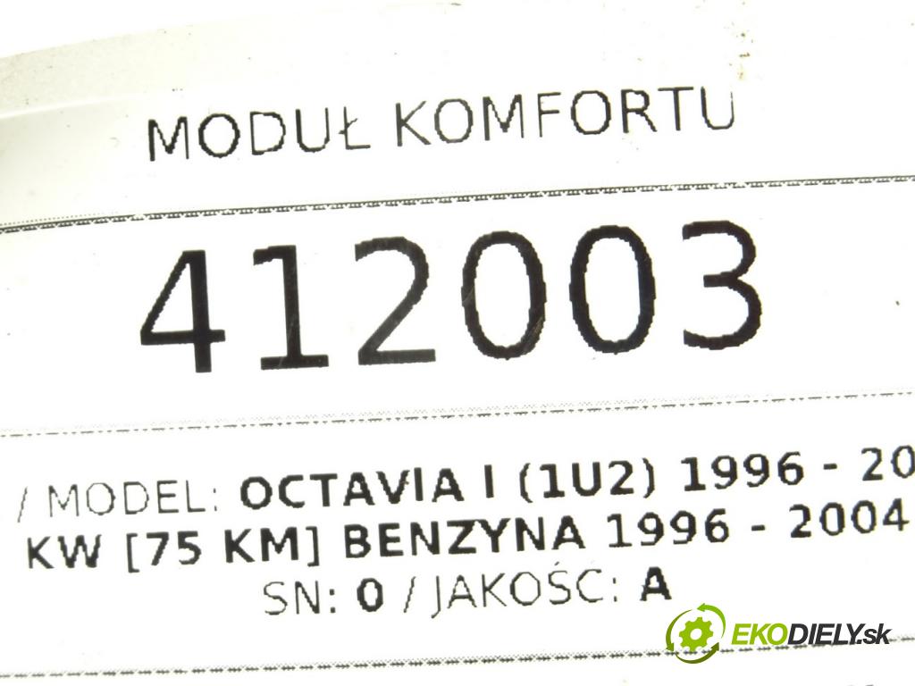 SKODA OCTAVIA I (1U2) 1996 - 2010    1.6 55 kW [75 KM] benzyna 1996 - 2004  Modul komfortu 1J0959799Q (Moduly komfortu)