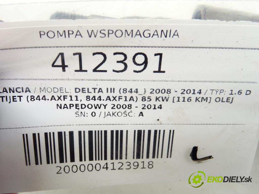 LANCIA DELTA III (844_) 2008 - 2014 1.6 D Multijet (844.AXF11, 844.AXF1A) 85 kW [116 K Pumpa servočerpadlo 00051854446 (Servočerpadlá, pumpy riadenia)