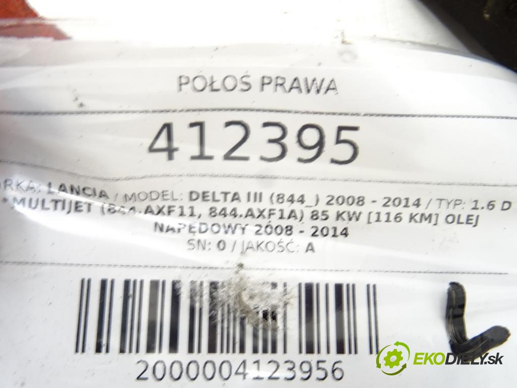 LANCIA DELTA III (844_) 2008 - 2014    1.6 D Multijet (844.AXF11, 844.AXF1A) 85 kW [116 K  Poloos pravá 0 (Poloosy)