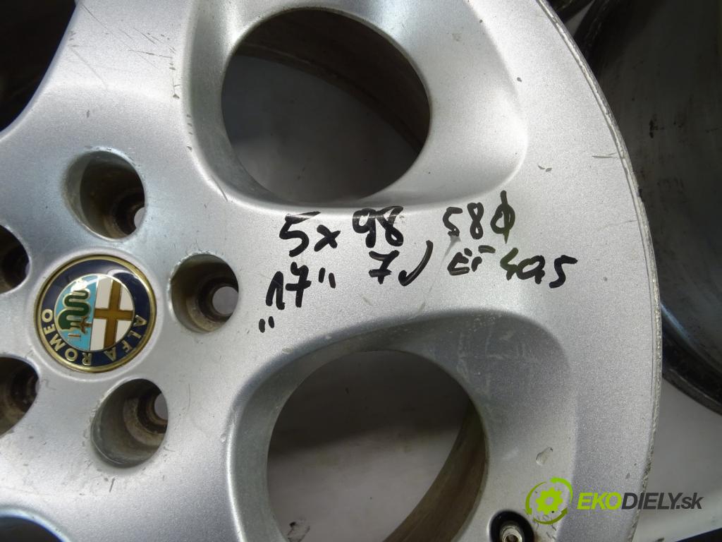 ALFA ROMEO ---    ---  disky hliníkové 17 7J 5X98: stred CENTR. 58