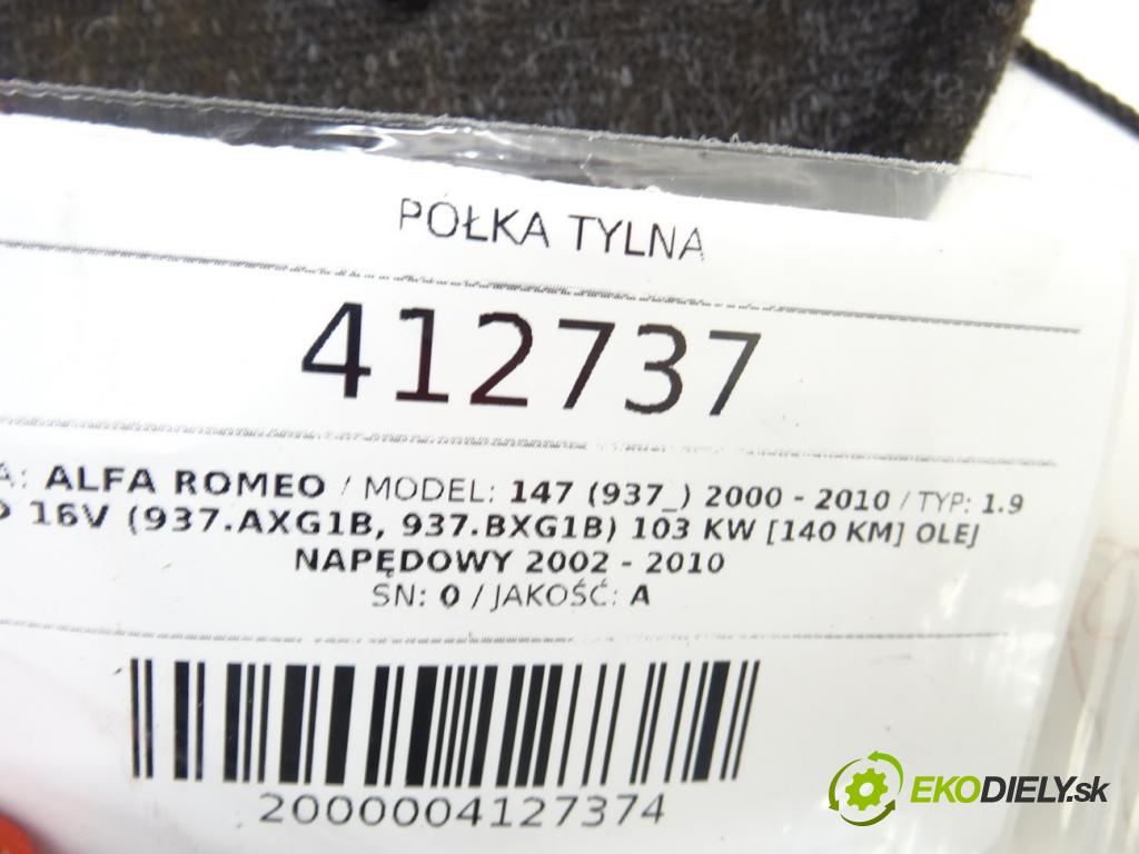 ALFA ROMEO 147 (937_) 2000 - 2010    1.9 JTD 16V (937.AXG1B, 937.BXG1B) 103 kW [140 KM]  Pláto zadná  (Pláta zadné)