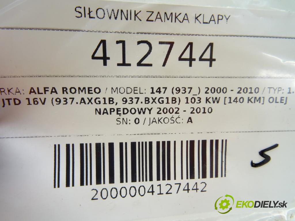 ALFA ROMEO 147 (937_) 2000 - 2010    1.9 JTD 16V (937.AXG1B, 937.BXG1B) 103 kW [140 KM]  Teleskop zámku dverí  (Ostatné)
