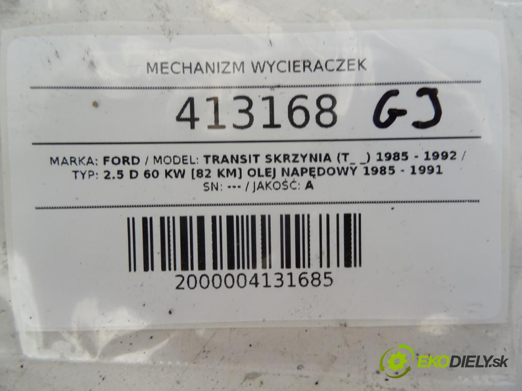 FORD TRANSIT Skrzynia (T_ _) 1985 - 1992    2.5 D 60 kW [82 KM] olej napędowy 1985 - 1991  mechanismus stěračů