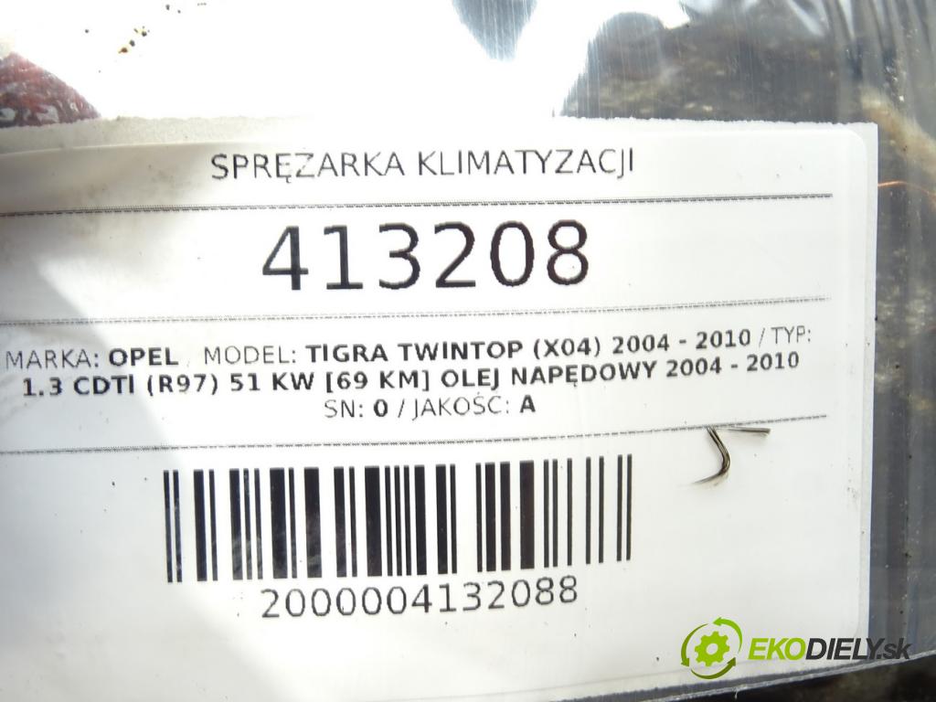 OPEL TIGRA TwinTop (X04) 2004 - 2010    1.3 CDTI (R97) 51 kW [69 KM] olej napędowy 2004 -   Kompresor klimatizácie 13106850 (Kompresory klimatizácie)