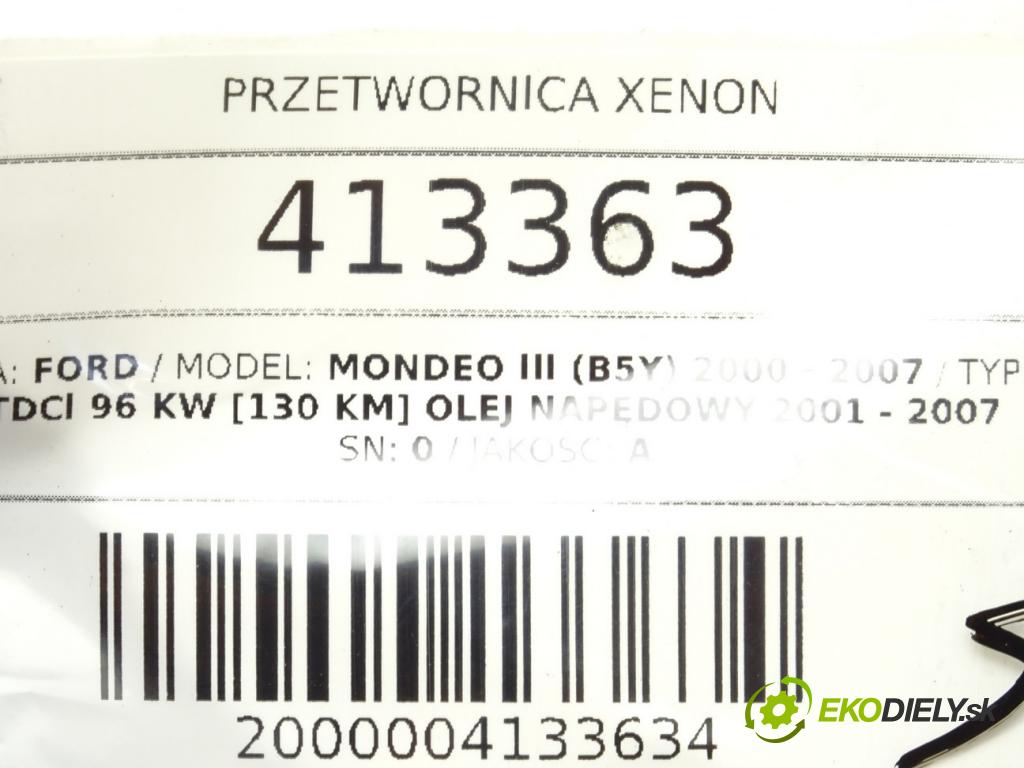 FORD MONDEO III (B5Y) 2000 - 2007    2.0 TDCi 96 kW [130 KM] olej napędowy 2001 - 2007  měnič XENON 1307329064 (Měniče)