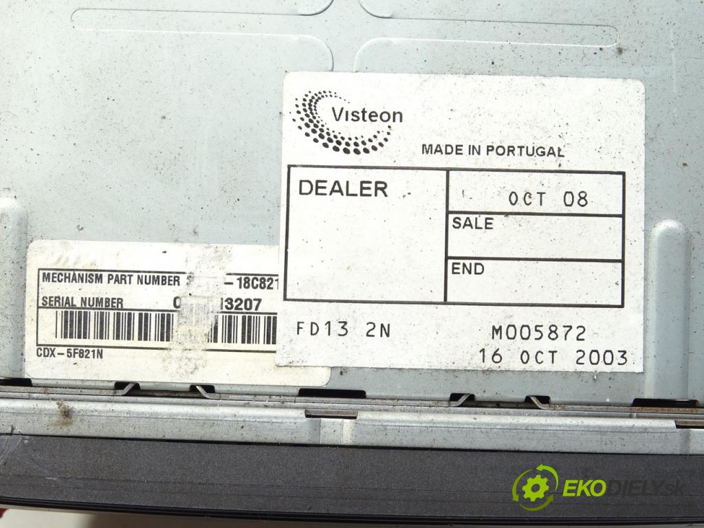 FORD MONDEO III (B5Y) 2000 - 2007    2.0 TDCi 96 kW [130 KM] olej napędowy 2001 - 2007  RADIO Navigácia 3S7T-18B988-AD (Audio zariadenia)