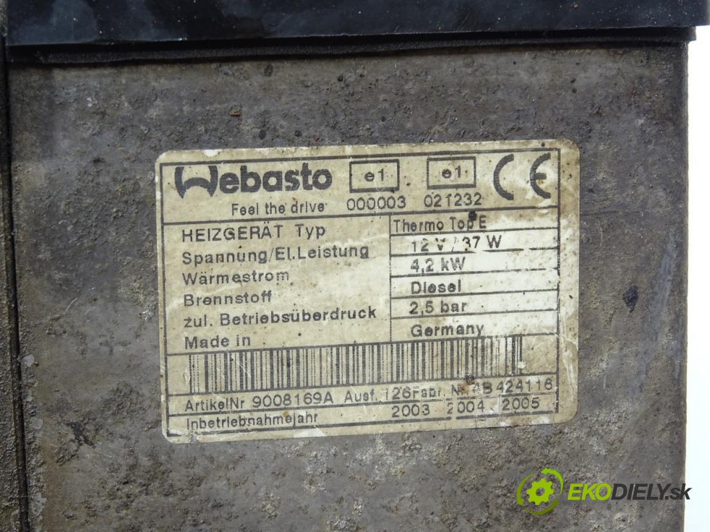 OPEL MERIVA A nadwozie wielkoprzestrzenne (MPV) (X03) 2003 - 2010    1.7 CDTI (E75) 74 kW [100 KM] olej napędowy 2003 -  Webasto 0 (Webasto ohřívače)