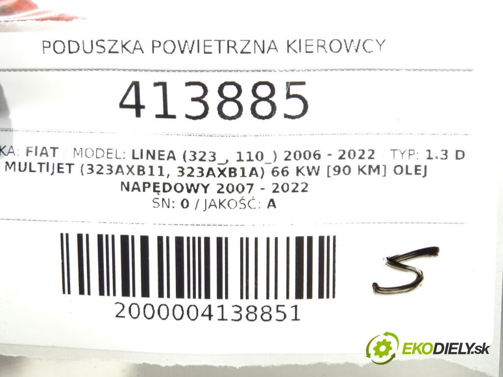 FIAT LINEA (323_, 110_) 2006 - 2022    1.3 D Multijet (323AXB11, 323AXB1A) 66 kW [90 KM]   AirBag volantu 07354436060 (Airbagy)