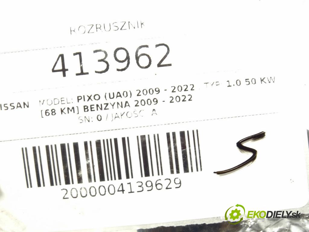 NISSAN PIXO (UA0) 2009 - 2022    1.0 50 kW [68 KM] benzyna 2009 - 2022  Štartér 31100M68K1 (Štartéry)