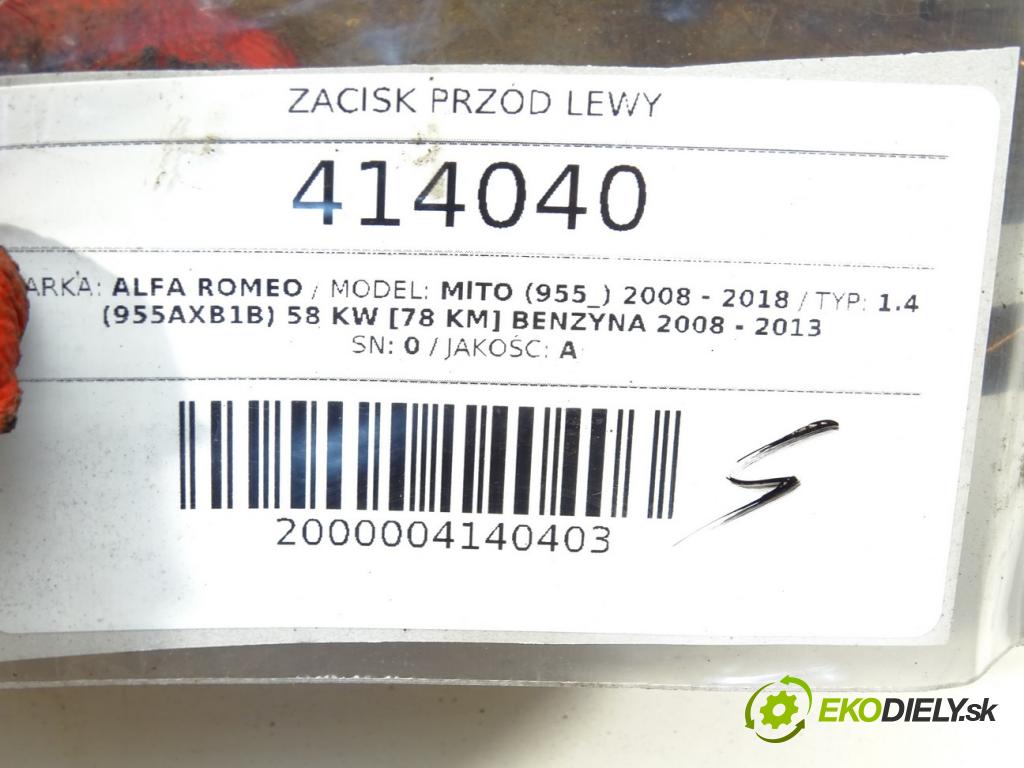 ALFA ROMEO MITO (955_) 2008 - 2018    1.4 (955AXB1B) 58 kW [78 KM] benzyna 2008 - 2013  Brzdič strmeň predný ľavy 0 (Ostatné)