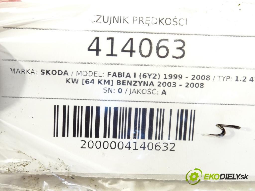 SKODA FABIA I (6Y2) 1999 - 2008    1.2 47 kW [64 KM] benzyna 2003 - 2008  Snímač rýchlosti 6Q0919149A (Snímače)