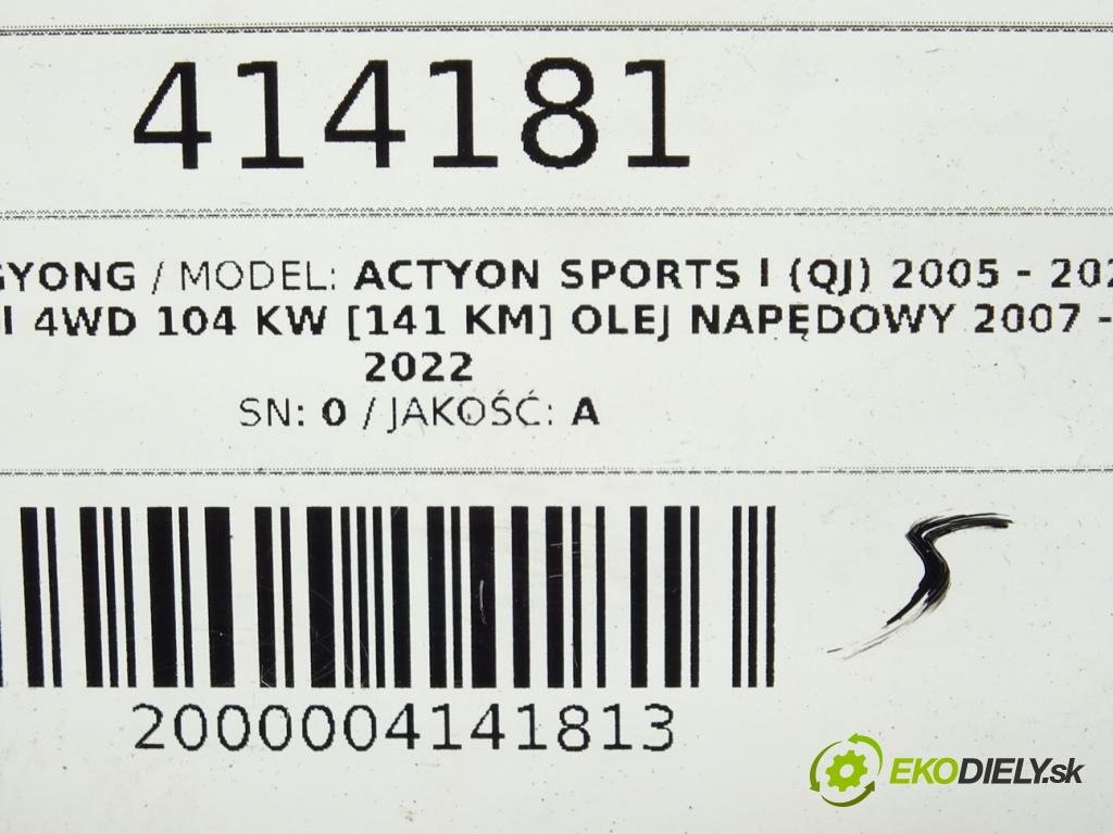 SSANGYONG ACTYON SPORTS I (QJ) 2005 - 2022    2.0 Xdi 4WD 104 kW [141 KM] olej napędowy 2007 - 2  Dvierka nádrže paliva  (Ostatné)