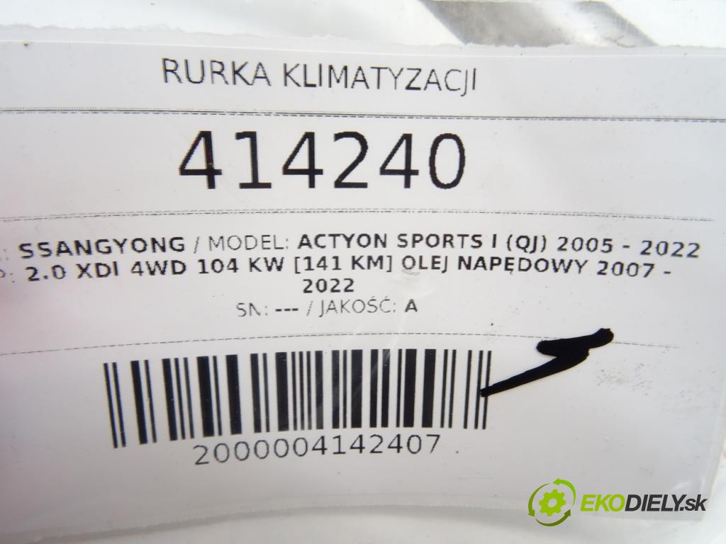 SSANGYONG ACTYON SPORTS I (QJ) 2005 - 2022    2.0 Xdi 4WD 104 kW [141 KM] olej napędowy 2007 - 2  rúrka klimatizácie 68630-09003 (Rúrky klimatizácie)