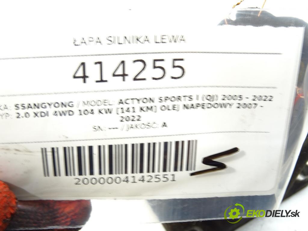 SSANGYONG ACTYON SPORTS I (QJ) 2005 - 2022    2.0 Xdi 4WD 104 kW [141 KM] olej napędowy 2007 - 2  Držiak Motor ľavá strana A6652231804 (Držiaky motora)