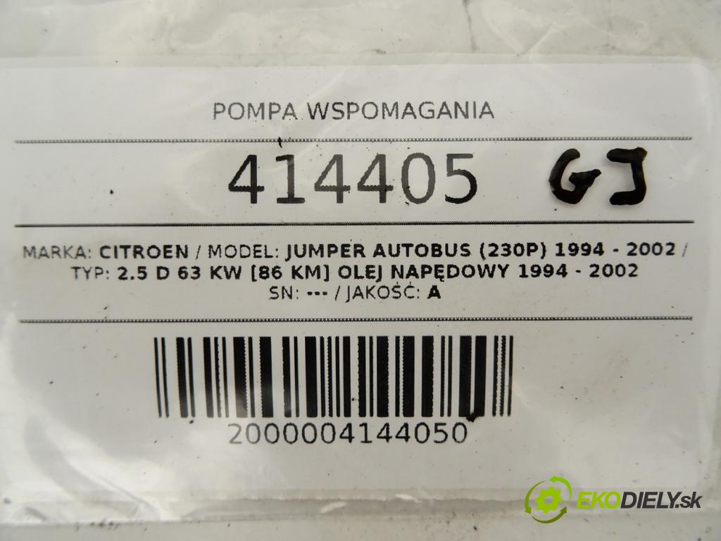 CITROEN JUMPER Autobus (230P) 1994 - 2002    2.5 D 63 kW [86 KM] olej napędowy 1994 - 2002  Pumpa servočerpadlo 9617753380 (Servočerpadlá, pumpy riadenia)