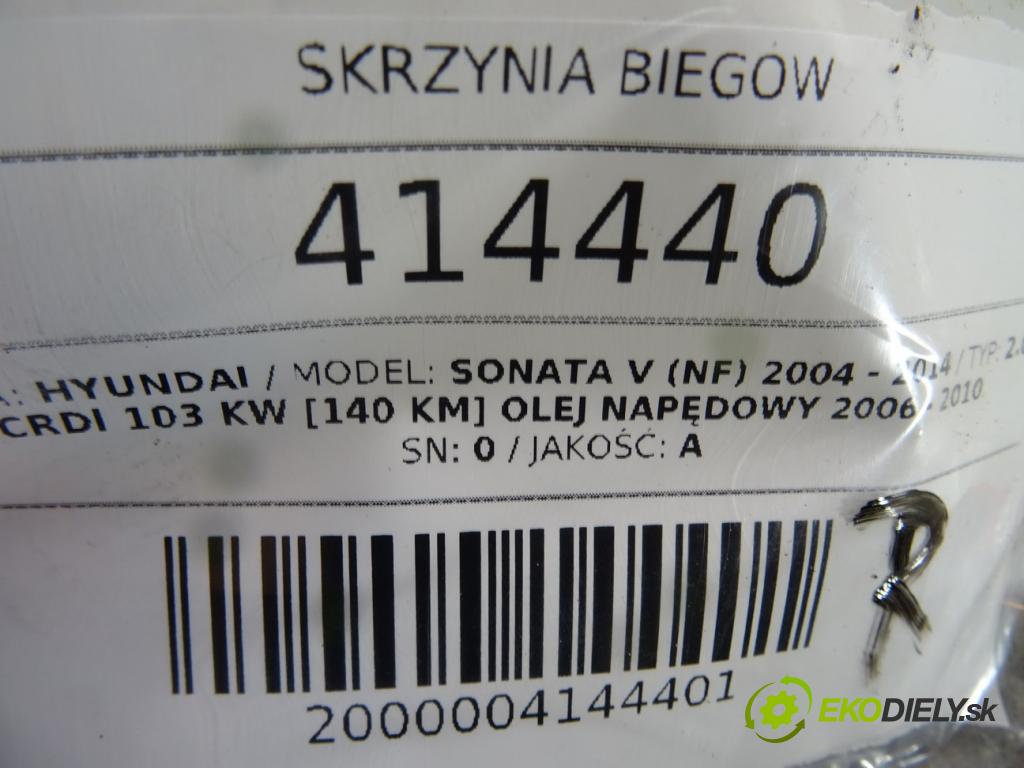 HYUNDAI SONATA V (NF) 2004 - 2014    2.0 CRDi 103 kW [140 KM] olej napędowy 2006 - 2010  Prevodovka  (Prevodovky)