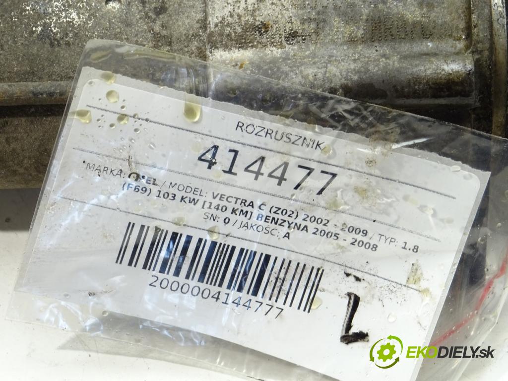 OPEL VECTRA C (Z02) 2002 - 2009    1.8 (F69) 103 kW [140 KM] benzyna 2005 - 2008  Štartér 0 (Štartéry)