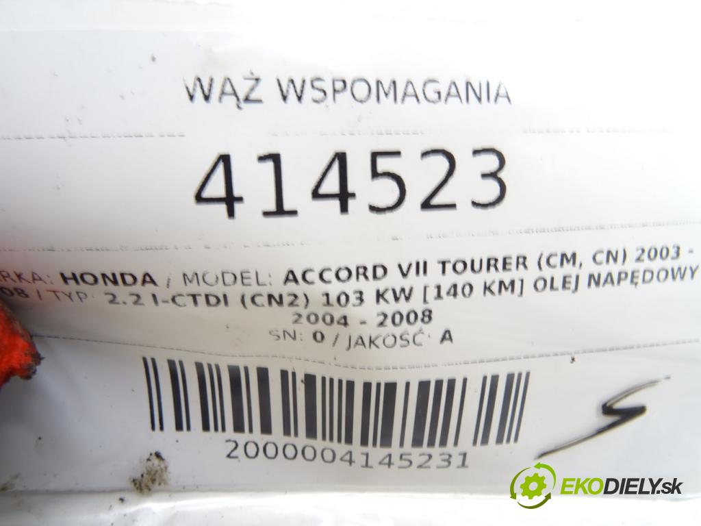 HONDA ACCORD VII Tourer (CM, CN) 2003 - 2008    2.2 i-CTDi (CN2) 103 kW [140 KM] olej napędowy 200  hadica servočerpadlo  (Rúrky, hadice servočerpadla)