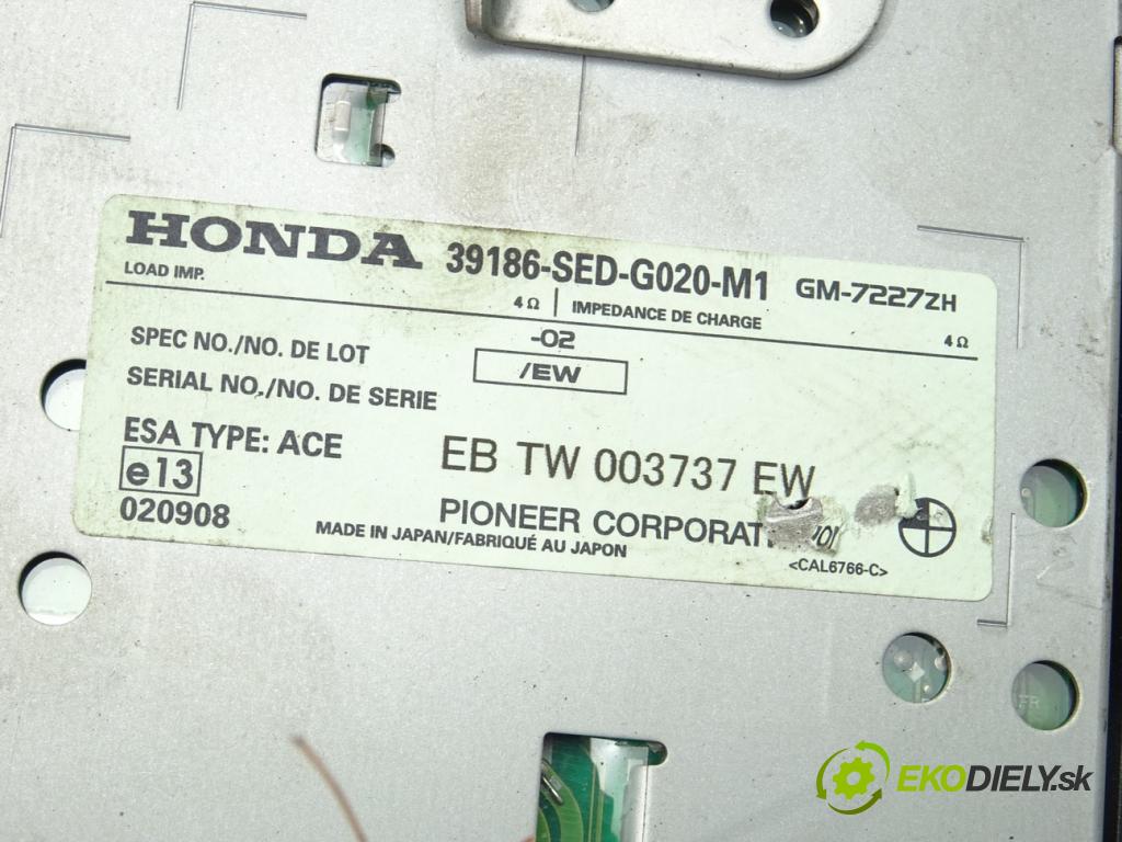 HONDA ACCORD VII Tourer (CM, CN) 2003 - 2008    2.2 i-CTDi (CN2) 103 kW [140 KM] olej napędowy 200  Zosilňovač 39186-SED-G020-M1 (Zosilňovače)