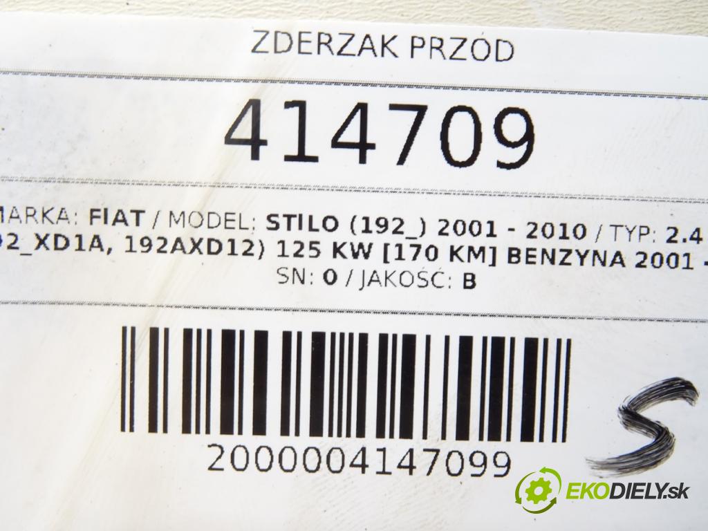 FIAT STILO (192_) 2001 - 2010    2.4 20V (192_XD1A, 192AXD12) 125 kW [170 KM] benzy  nárazník přední část ABARTH
