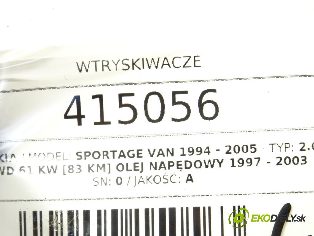 KIA SPORTAGE VAN 1994 - 2005    2.0 TDI 4WD 61 kW [83 KM] olej napędowy 1997 - 200  vstřikovací ventily