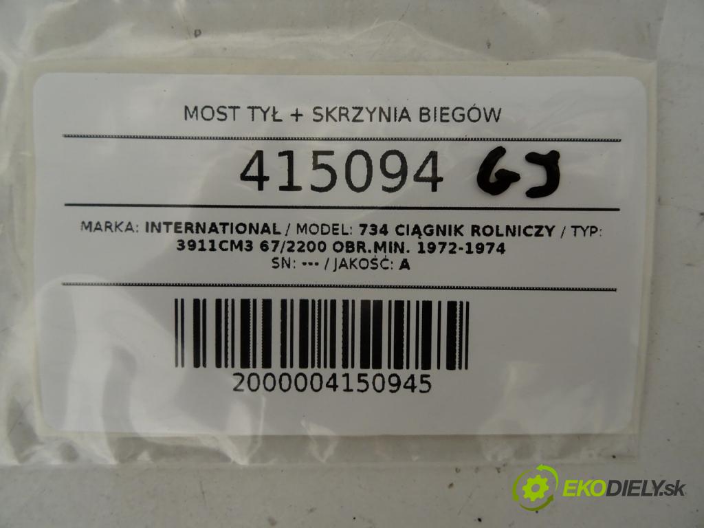 INTERNATIONAL 734 CIĄGNIK ROLNICZY    3911CM3 67/2200 OBR.MIN. 1972-1974  Most zad + Prevodovka