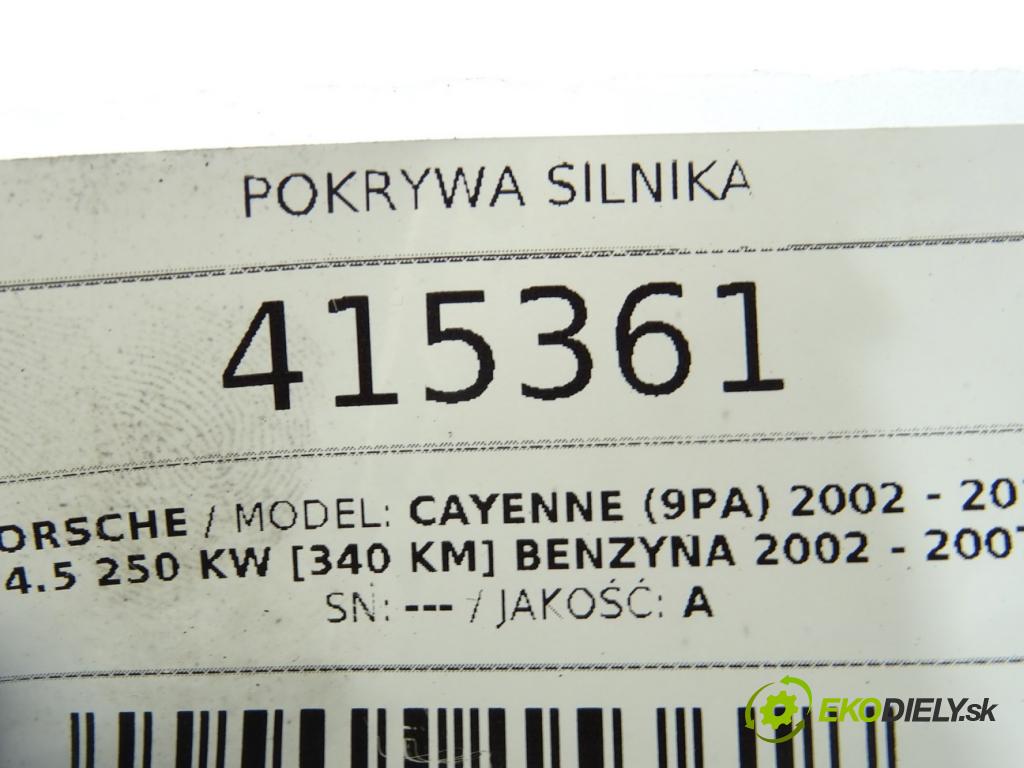 PORSCHE CAYENNE (9PA) 2002 - 2010    S 4.5 250 kW [340 KM] benzyna 2002 - 2007  Kryt Motor 7L5130114B (Kryty motora)