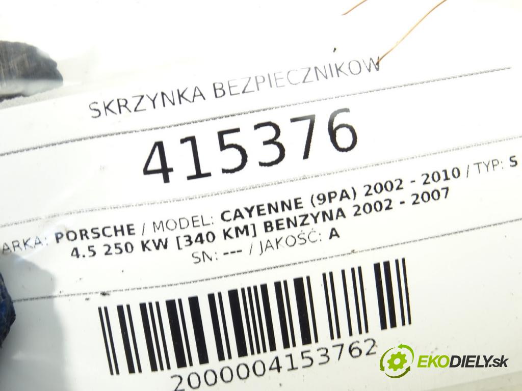PORSCHE CAYENNE (9PA) 2002 - 2010    S 4.5 250 kW [340 KM] benzyna 2002 - 2007  skříňka poistková 7L0941828 (Pojistkové skříňky)