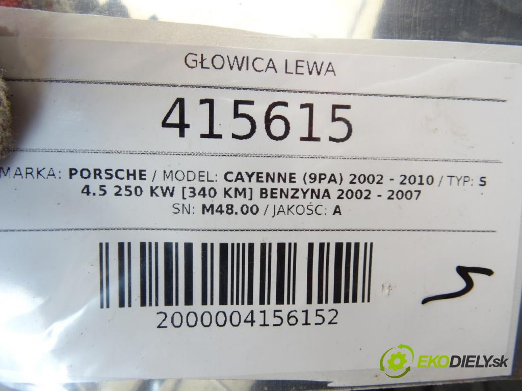 PORSCHE CAYENNE (9PA) 2002 - 2010    S 4.5 250 kW [340 KM] benzyna 2002 - 2007  Hlava valcov ľavá strana 948105122 (Hlavy valcov)