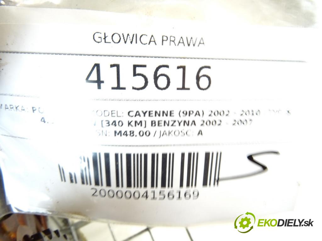 PORSCHE CAYENNE (9PA) 2002 - 2010    S 4.5 250 kW [340 KM] benzyna 2002 - 2007  Hlava valcov pravá 948104105 (Hlavy valcov)