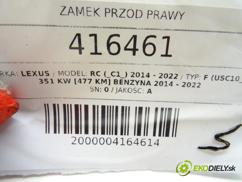LEXUS RC (_C1_) 2014 - 2022    F (USC10_) 351 kW [477 KM] benzyna 2014 - 2022  zámok přední část pravý