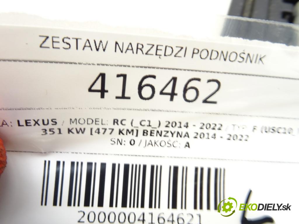 LEXUS RC (_C1_) 2014 - 2022    F (USC10_) 351 kW [477 KM] benzyna 2014 - 2022  Súprava naradí Mechanizmus 64779-24010 (Ostatné)
