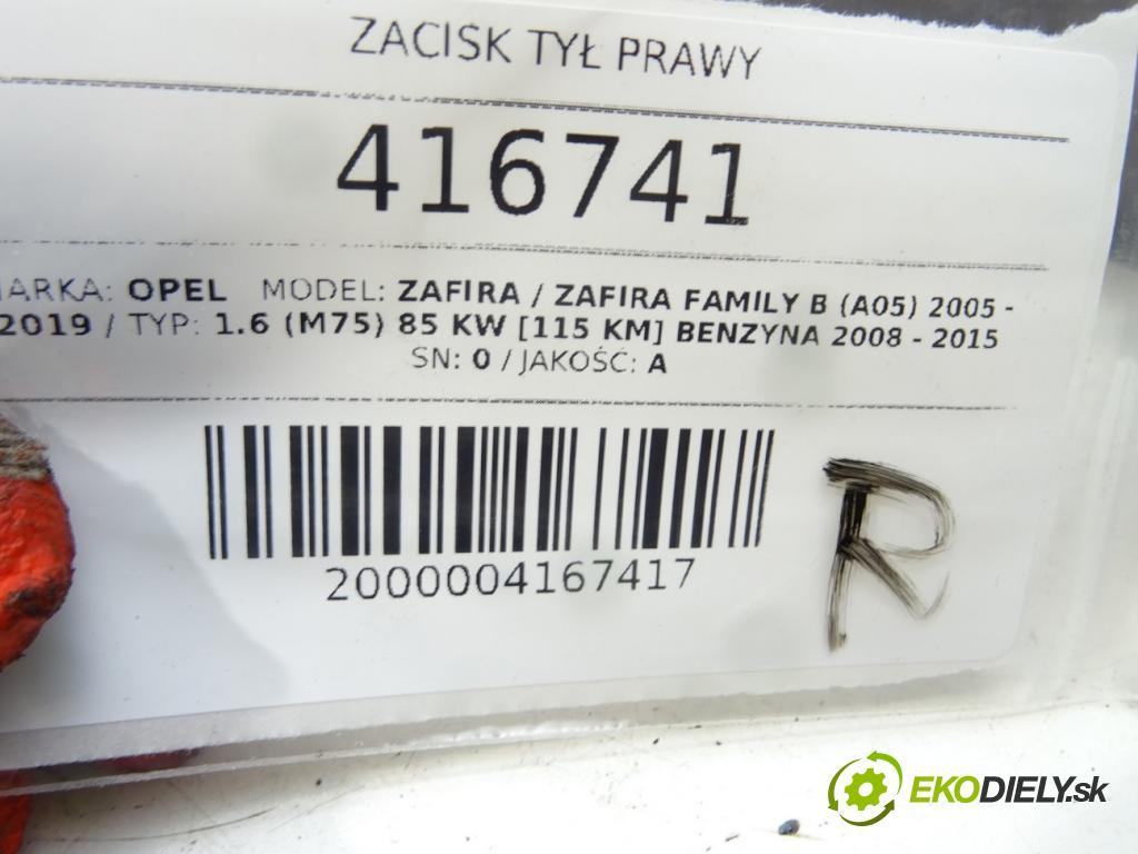 OPEL ZAFIRA / ZAFIRA FAMILY B (A05) 2005 - 2019    1.6 (M75) 85 kW [115 KM] benzyna 2008 - 2015  Brzdič strmeň zad pravy 0 (Ostatné)