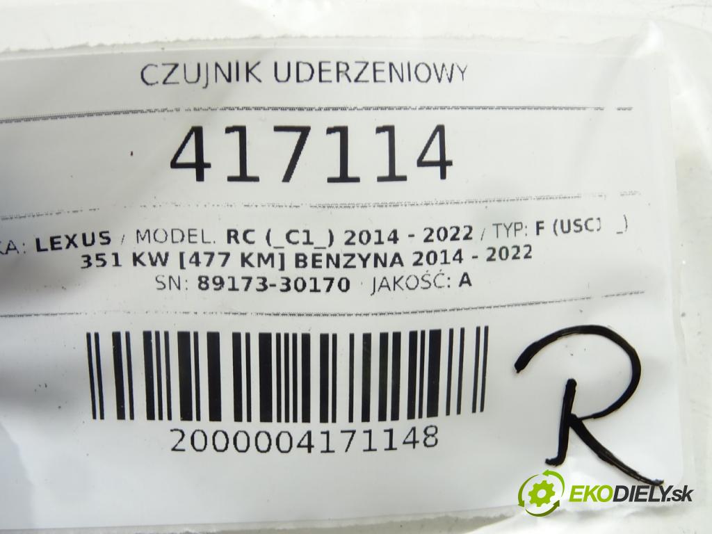LEXUS RC (_C1_) 2014 - 2022    F (USC10_) 351 kW [477 KM] benzyna 2014 - 2022  Snímač nárazu 89173-30170 (Snímače nárazu)
