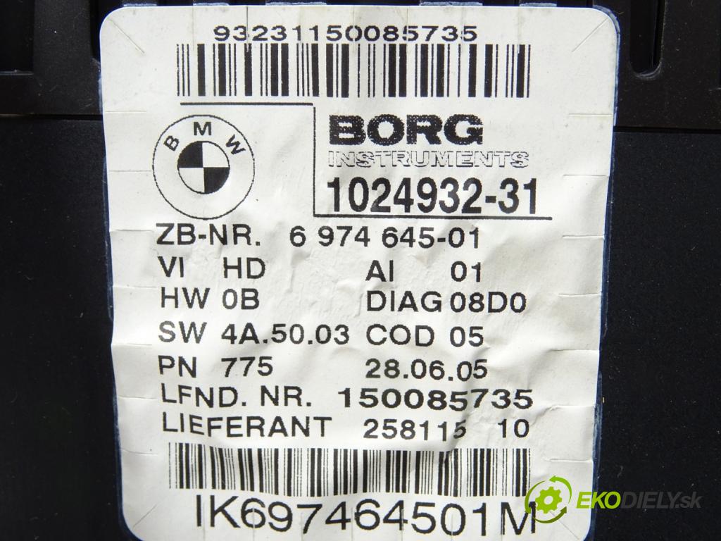 BMW 1 (E87) 2003 - 2013    116 i 85 kW [115 KM] benzyna 2004 - 2011  Prístrojovka 6974645 (Prístrojové dosky, displeje)