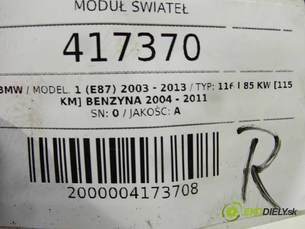 BMW 1 (E87) 2003 - 2013    116 i 85 kW [115 KM] benzyna 2004 - 2011  Modul svetiel 6961130 (Ostatné)