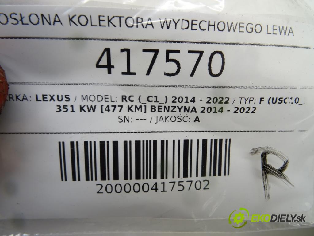 LEXUS RC (_C1_) 2014 - 2022    F (USC10_) 351 kW [477 KM] benzyna 2014 - 2022  Clona zvod, potrubie VÝFUK: ľavá strana